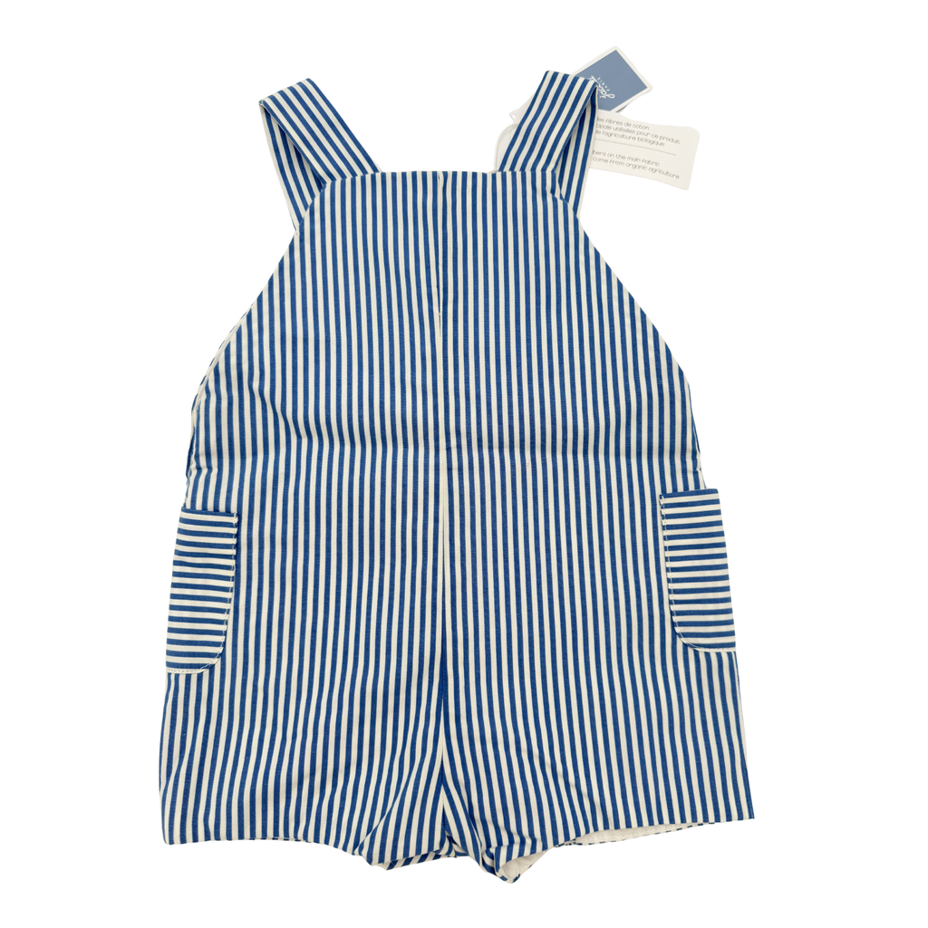 Barboteuse blanche et bleue - 3 mois