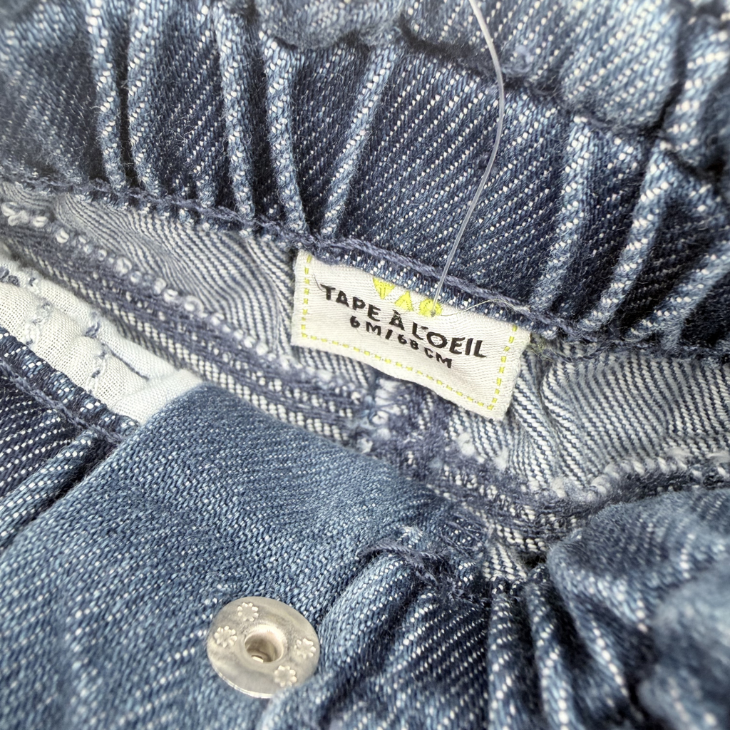 Jean paperbag denim foncé - 6 mois