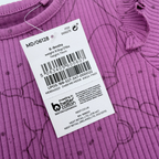 T-shirt côtelé violet à volants Miffy — 6-9 mois