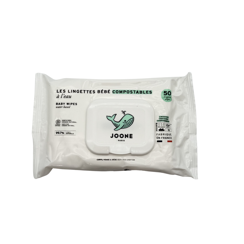 Lingettes Bébé Compostables à l'eau — 50 lingettes