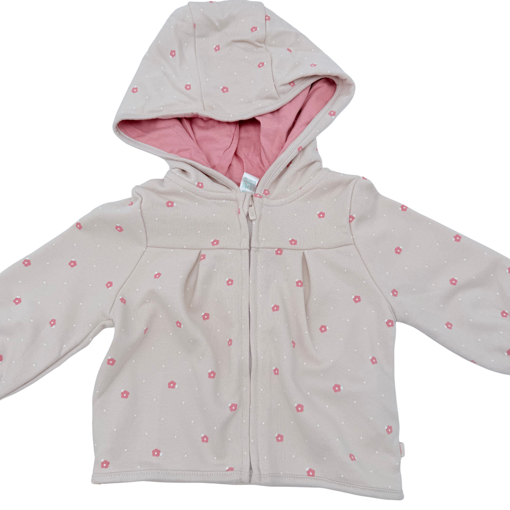 Lot de 2 vestes à capuche bébé fille camel et beige - 6 mois