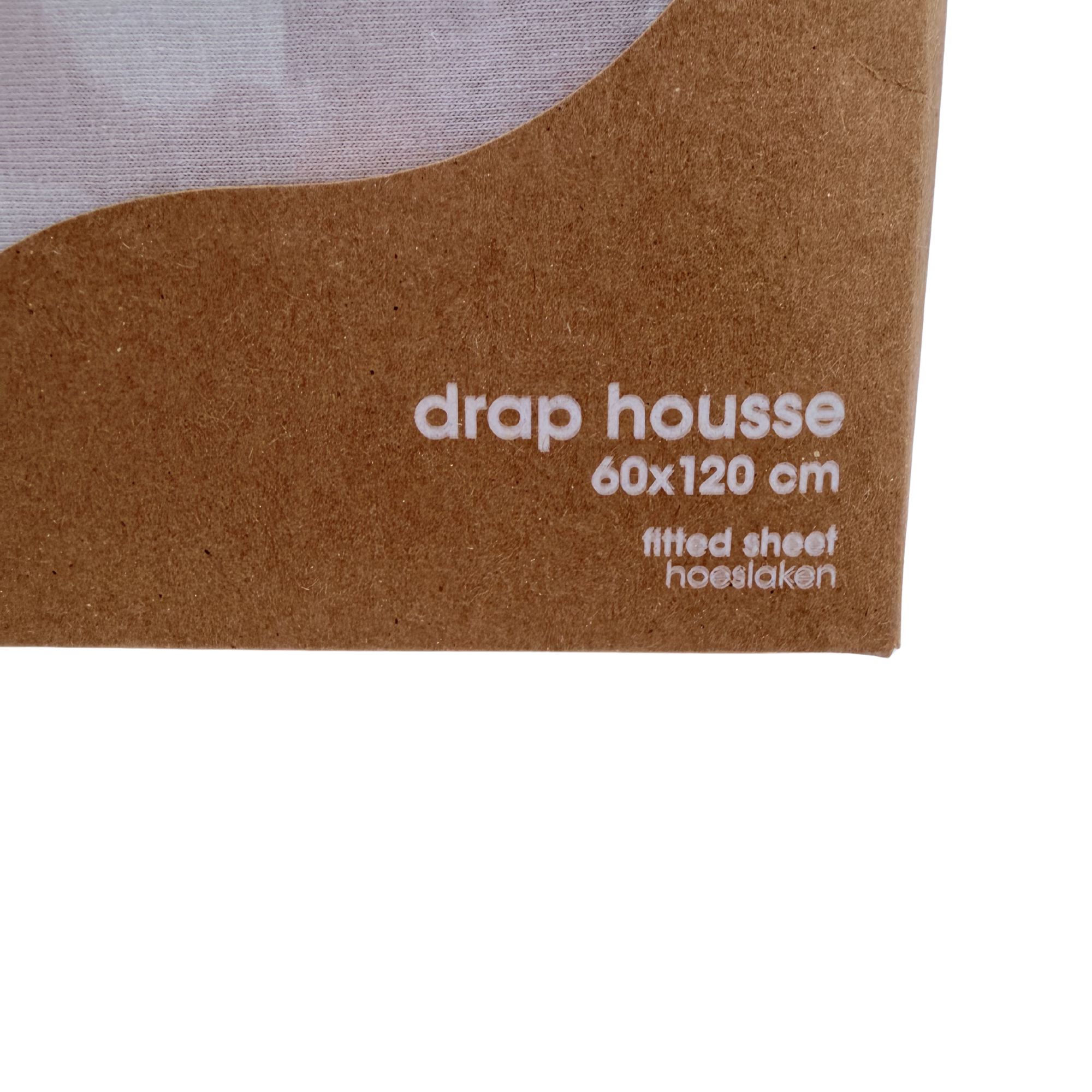 Drap-housse gris — 60 x 120 cm