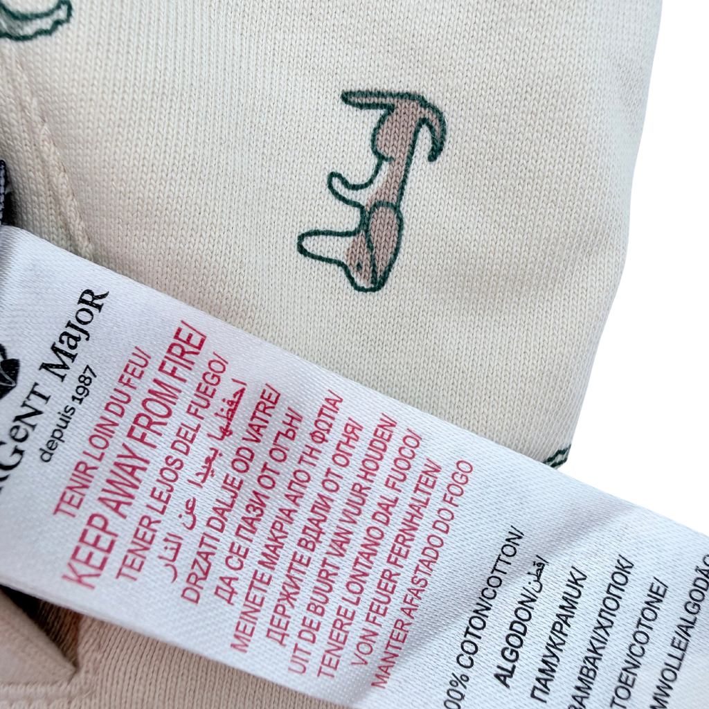 Veste réversible bébé écrue et verte à motifs - 6 mois