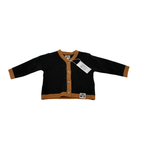 Gilet vert et camel en maille - 6 mois