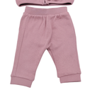 Ensemble bébé rose sweat zippé à capuche et pantalon - 1 mois