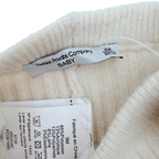 Pantalon bébé écru en maille côtelée - 3 mois