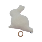 Peluche musicale lapin fleuri personnalisée Pauline