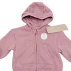 Ensemble bébé rose sweat zippé à capuche et pantalon - 1 mois