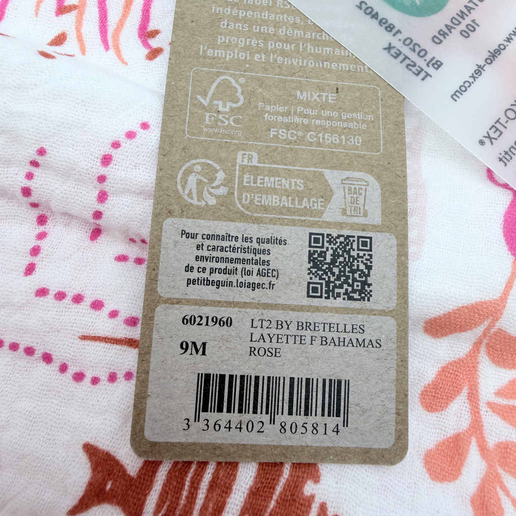 Lot de 2 bodies bretelles baleine — 9 mois