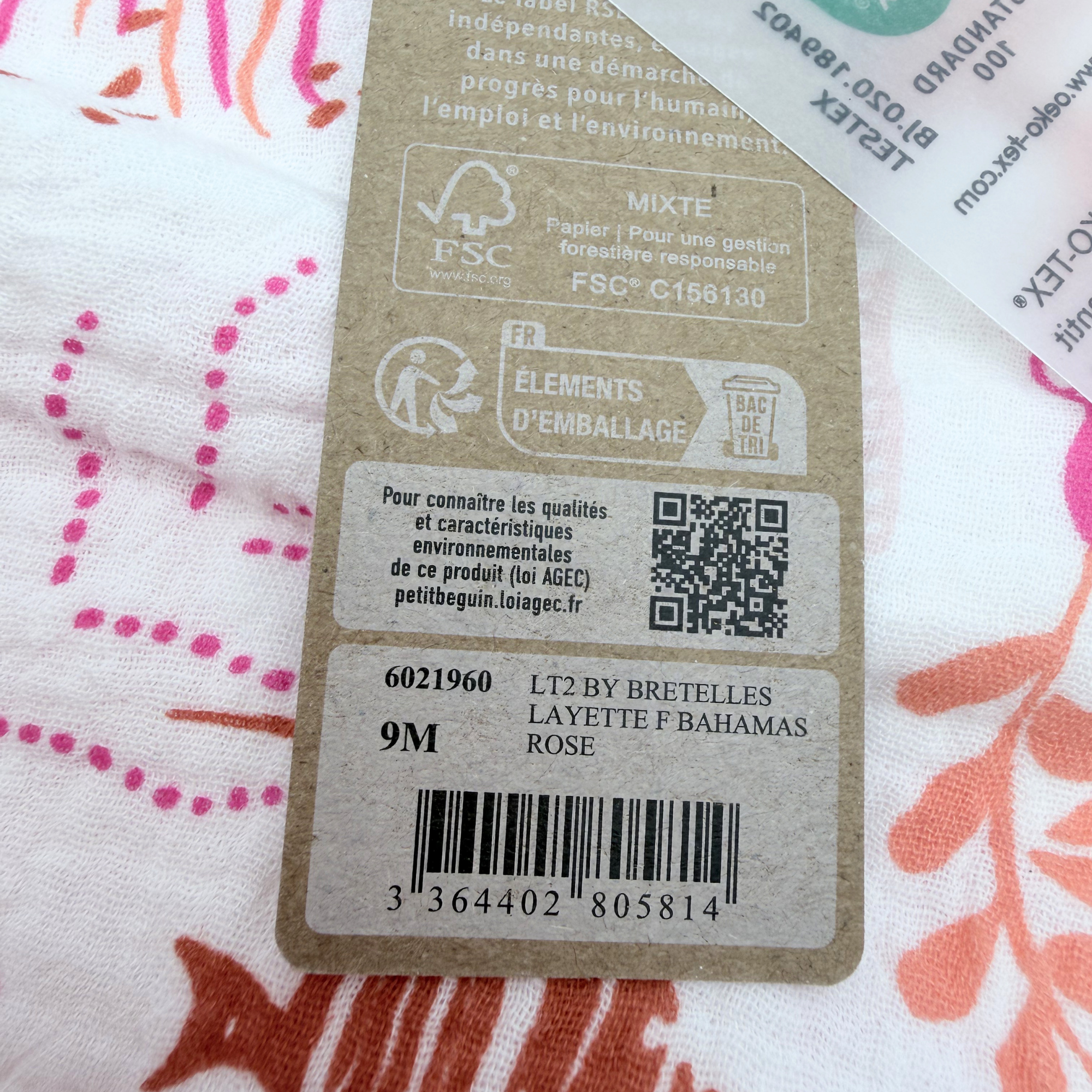 Lot de 2 bodies bretelles baleine — 9 mois
