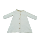 Robe bébé beige en maille avec détails ajourés - 3 mois
