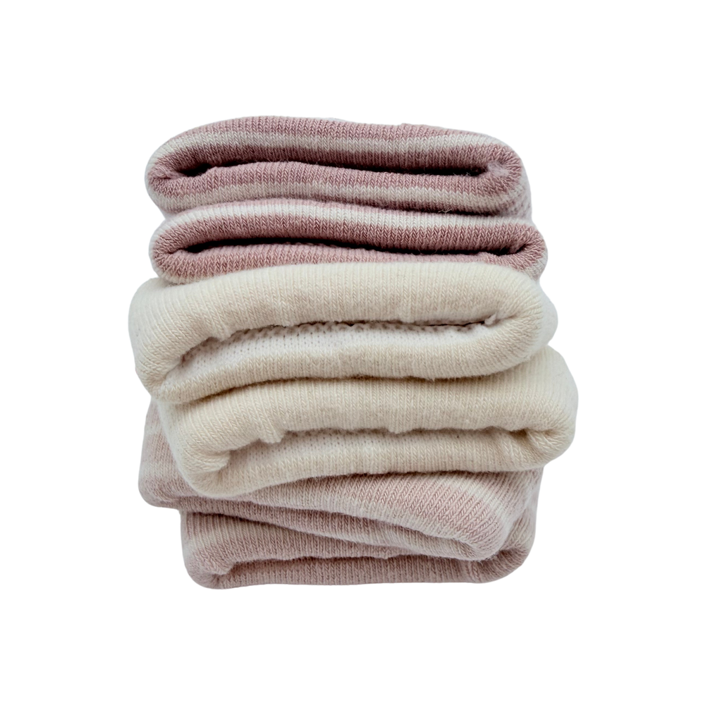 Lot de 3 paires de chaussettes rose et écru – 14-15
