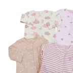 Lot de 7 pyjamas rose et écru - 0-3 mois