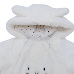 Combinaison pilote blanche en fausse fourrure - 3-6 mois