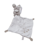Doudou mouchoir âne gris et blanc