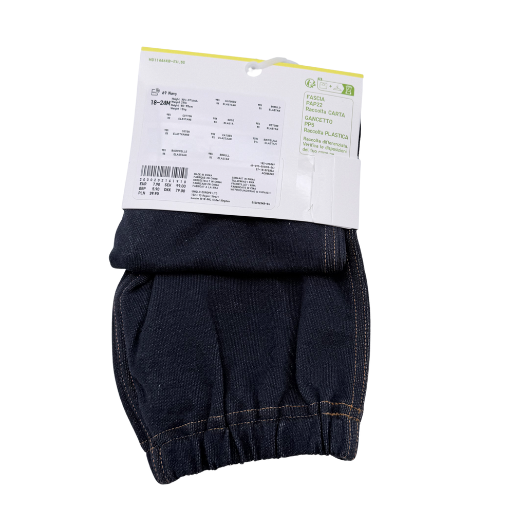 Legging effet jean bleu marine — 18-24 mois