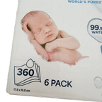 Lingettes bébé sensibles – Lot de 6 paquets (360 lingettes)