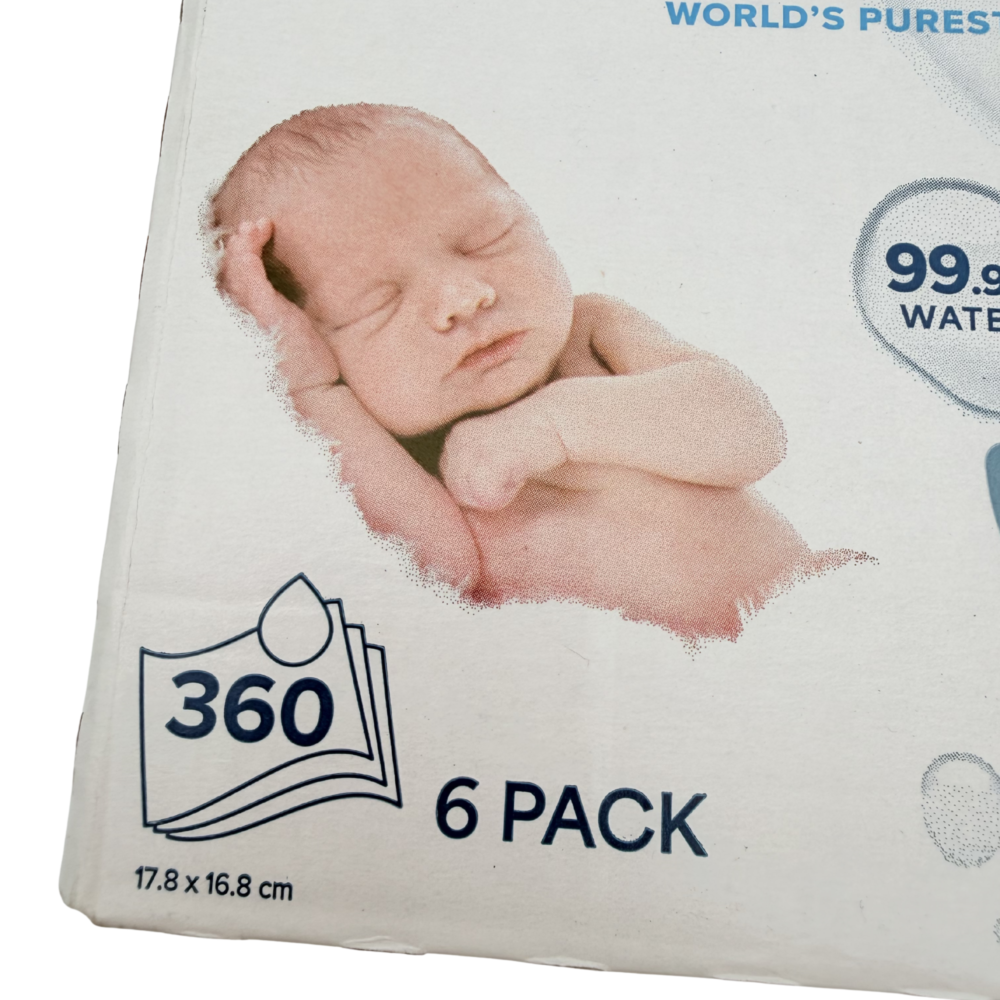 Lingettes bébé sensibles – Lot de 6 paquets (360 lingettes)