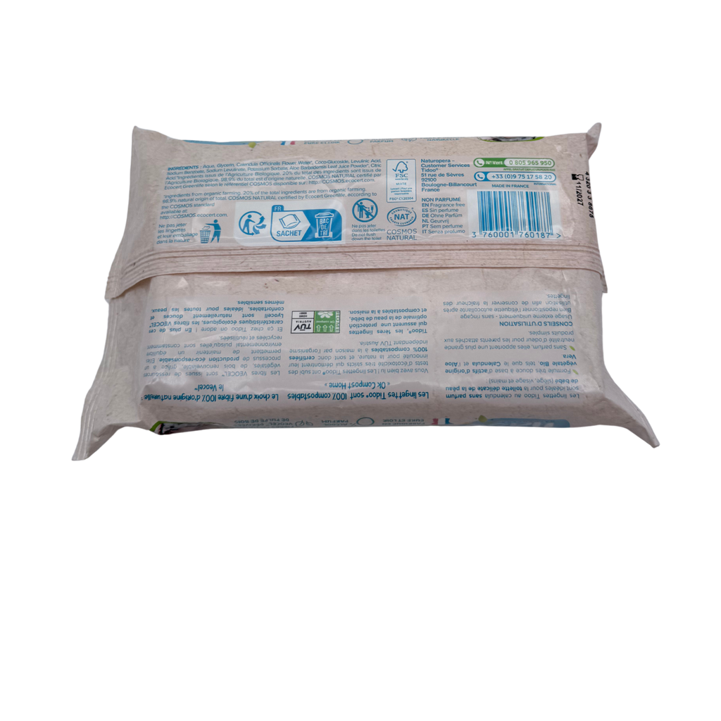 Lingettes bébé compostables pour peaux sensibles - 58