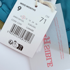 Veste réversible bébé écrue et bleu canard - 9 mois