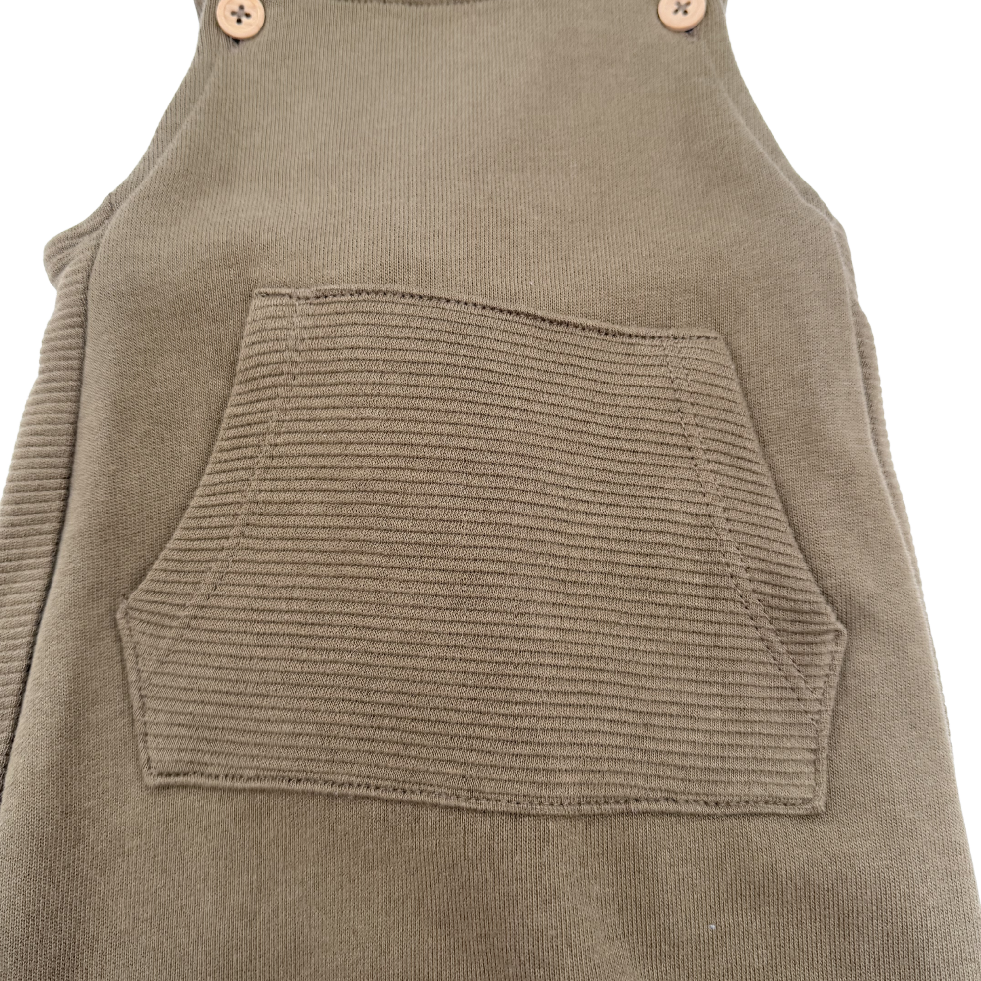 Salopette kaki avec poche kangourou — 4-6 mois
