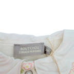Pyjama bébé fleuri à col blanc - 3 mois