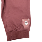 Pantalon bordeaux à bretelles - 6 mois