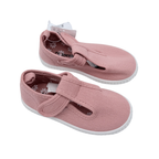Chaussures en toile roses à scratch – 22