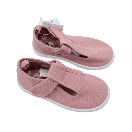 Chaussures en toile roses à scratch – 22