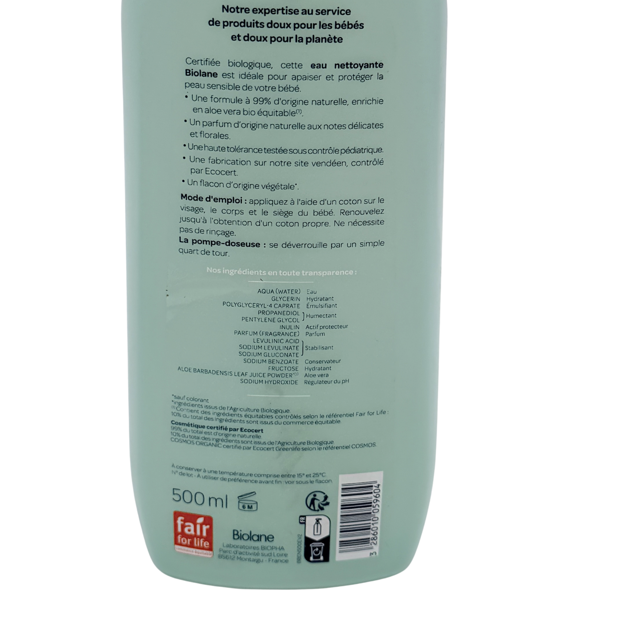 Eau nettoyante bio — 500 ml