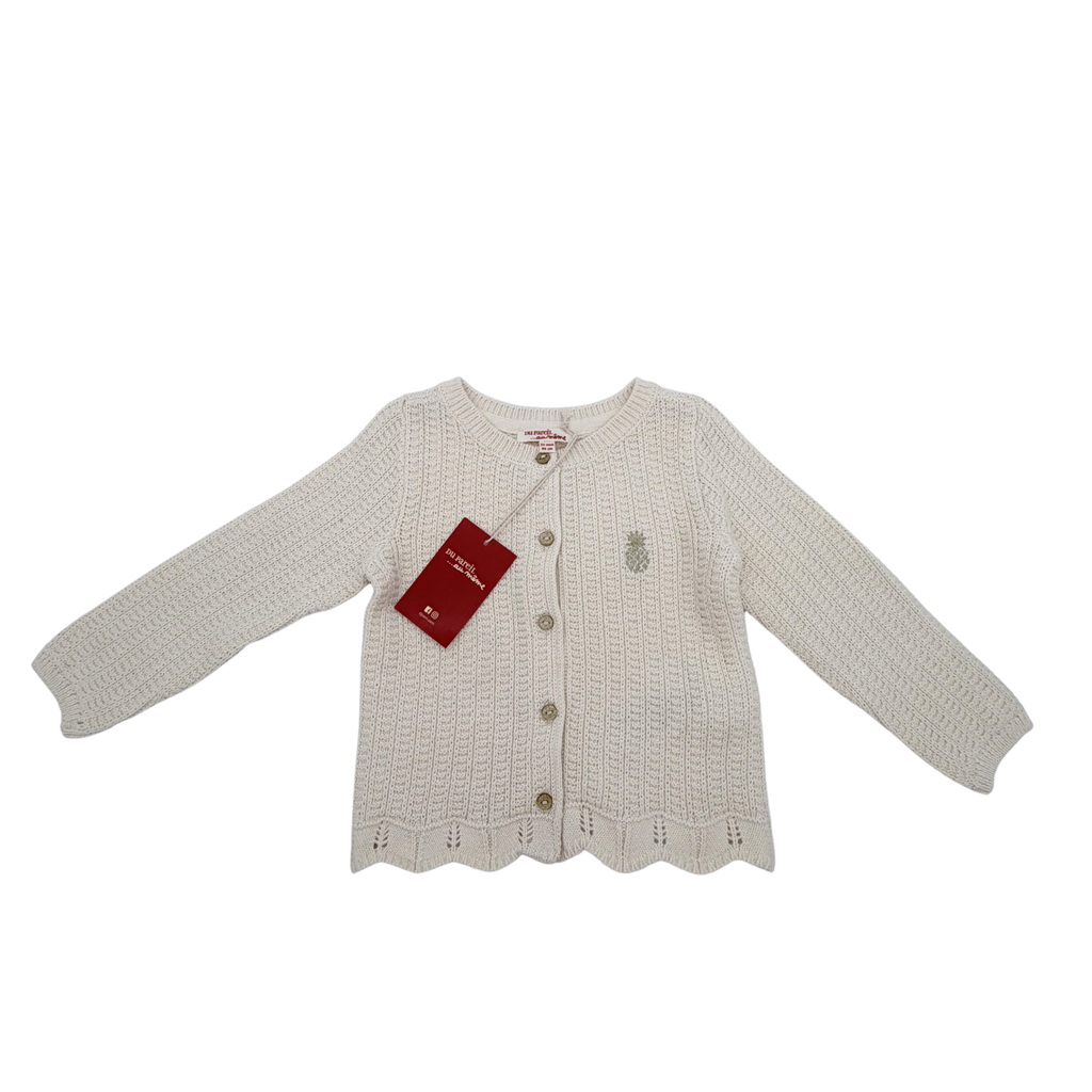 Gilet maille écru — 24 mois