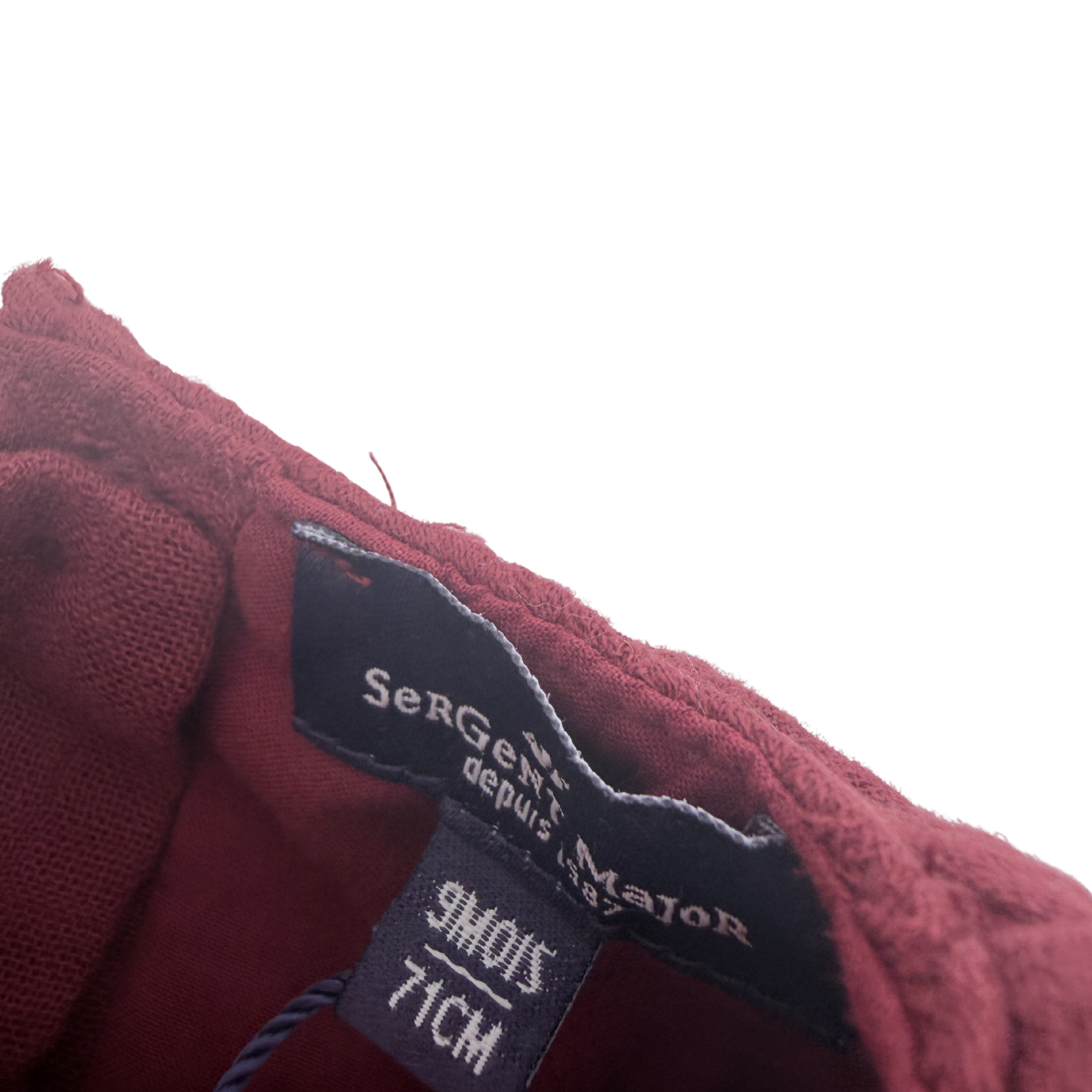 Blouse bordeaux broderie smockée — 24 mois