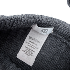 Ensemble maille côtelée anthracite bébé avec bonnet — 6 mois