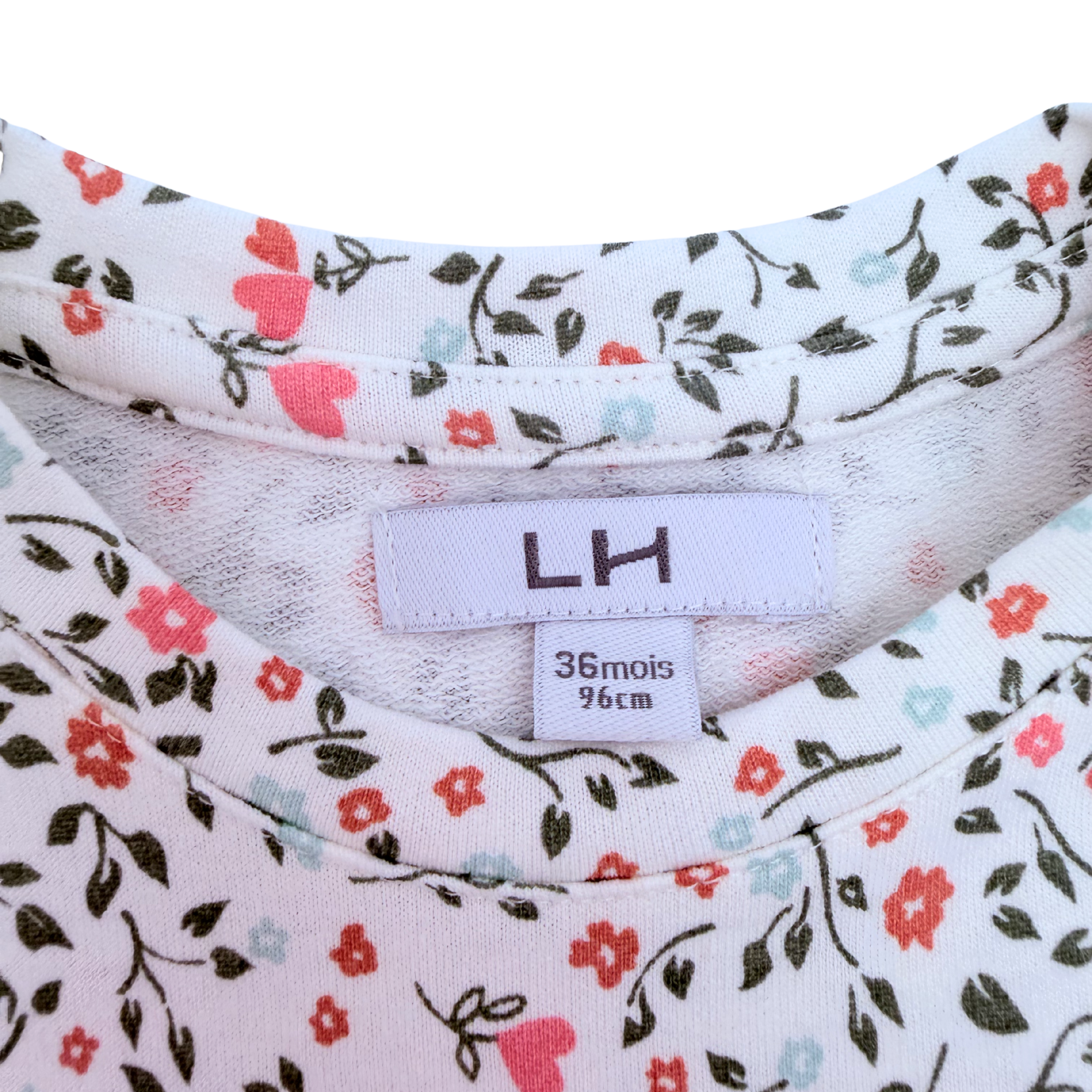 Robe blanche imprimé petites fleurs — 36 mois
