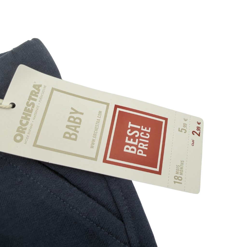 Short en molleton bleu marine - 18 mois