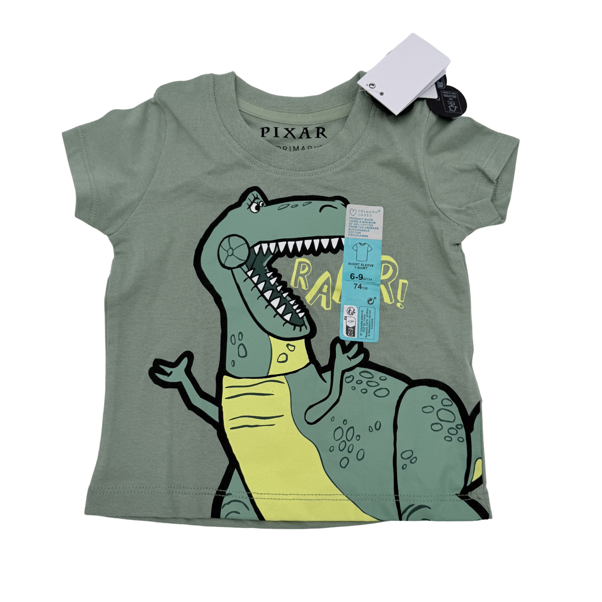 T-shirt dinosaure “Rawr!” Pixar — 6-9 mois