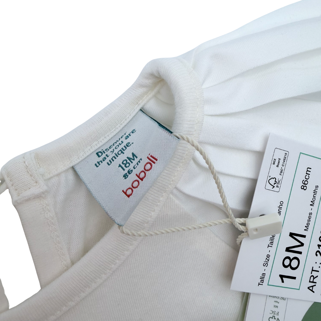 Robe à rayures ondulées pastel — 18 mois