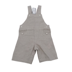 Salopette courte lin beige — 18 mois