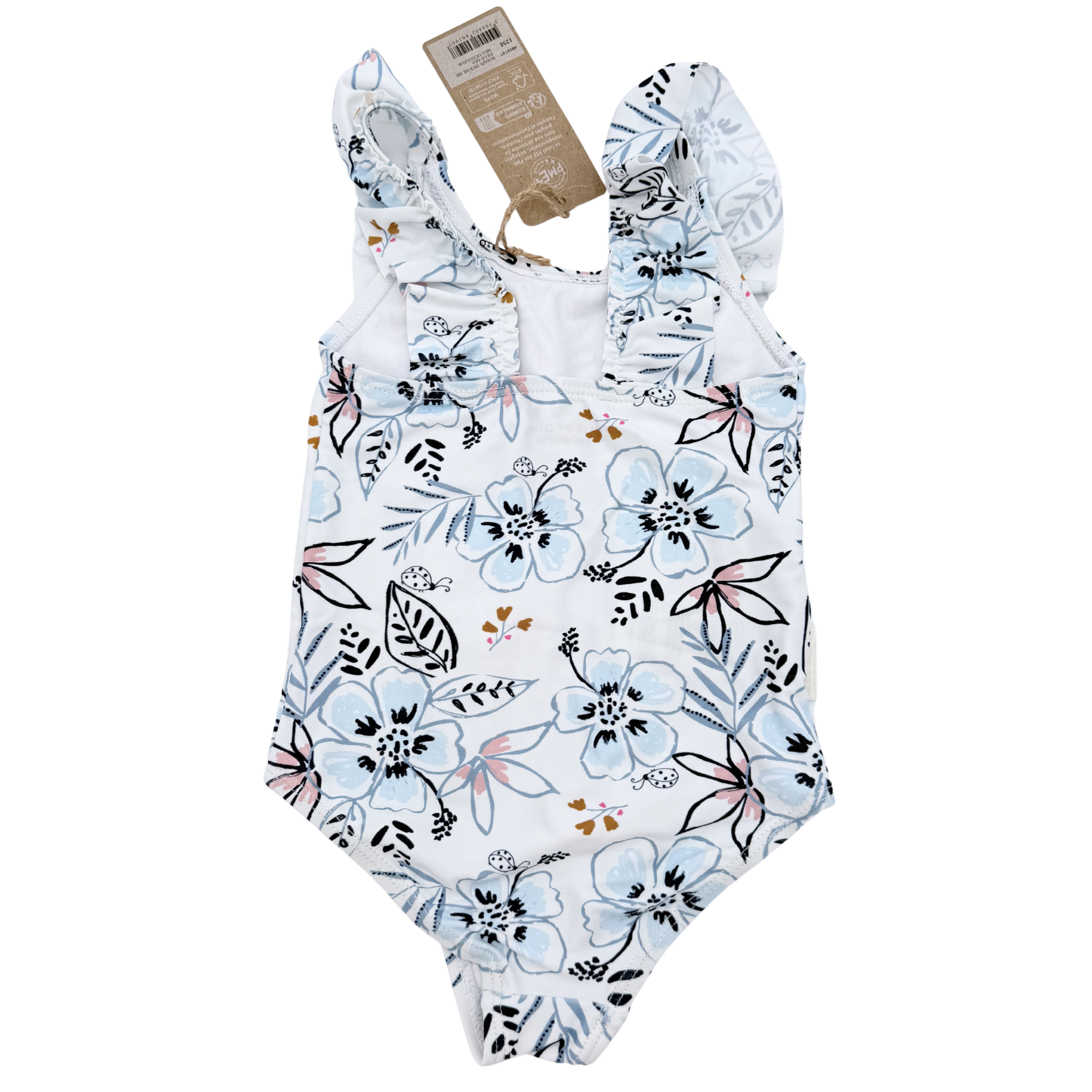 Maillot de bain fleuri à volants — 12 mois