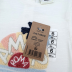 T-shirt blanc manches longues motif “Amor Roma” — 6 mois