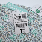 Legging fleuri vert d’eau — 12 mois