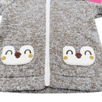 Gilet marron chiné à motifs animaux - 6 mois