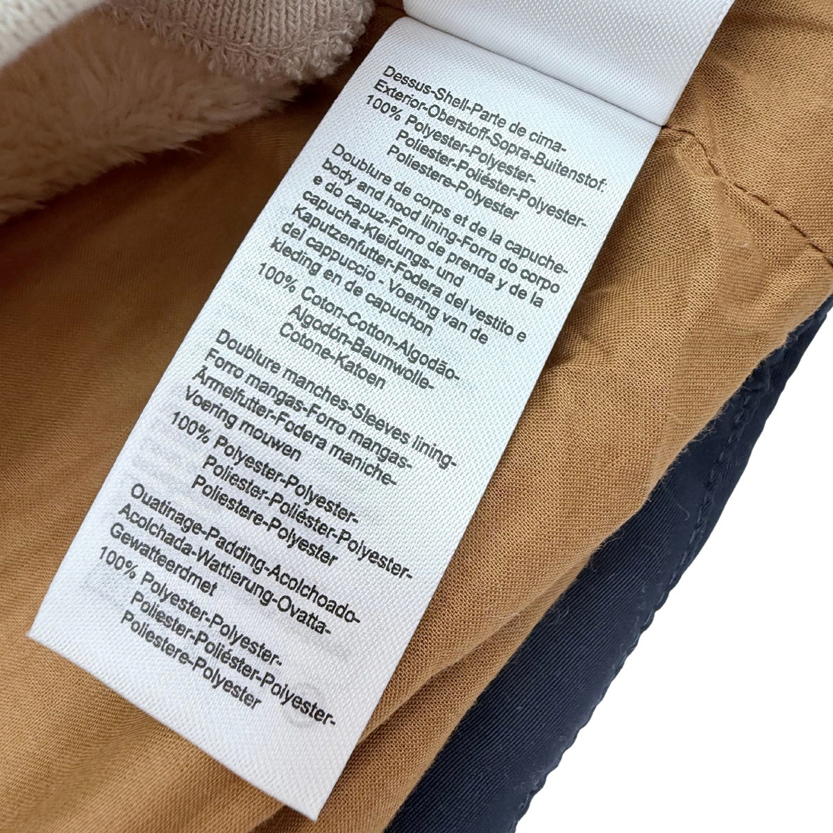 Parka bébé 3 en 1 bleu marine et camel à capuche - 6 mois