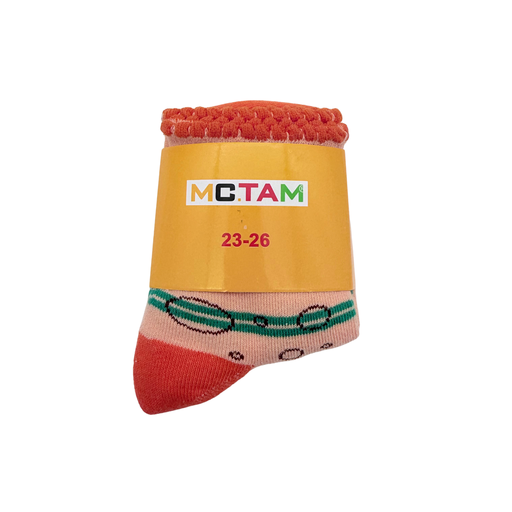 Lot de 3 paires de chaussettes rose et orange – 23-26