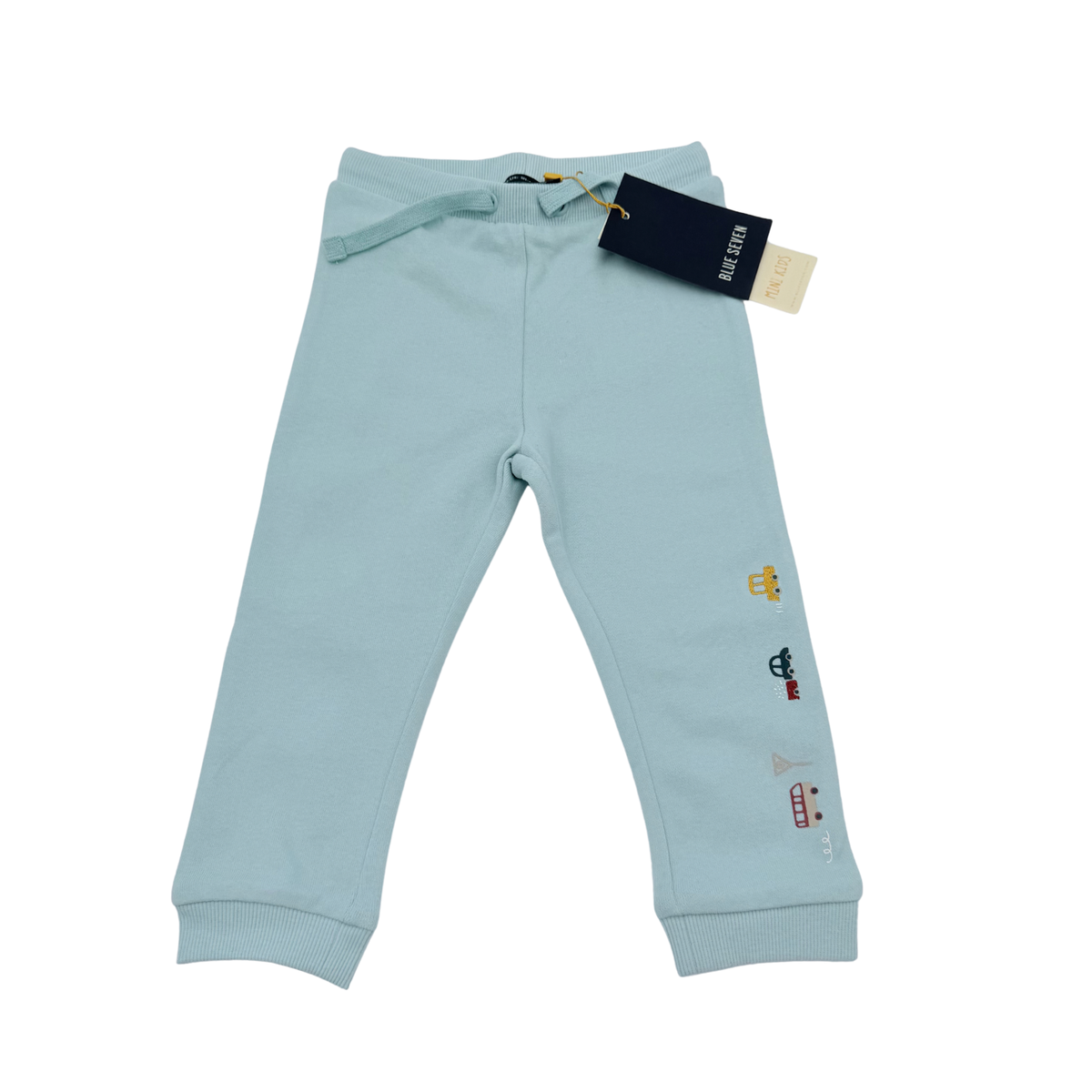 Pantalon bleu clair motifs véhicules - 12 mois