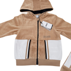 Ensemble jogging éponge beige à capuche - 18 mois