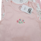 Lot de 5 bodies sans manches roses et fleuris - 12-18 mois