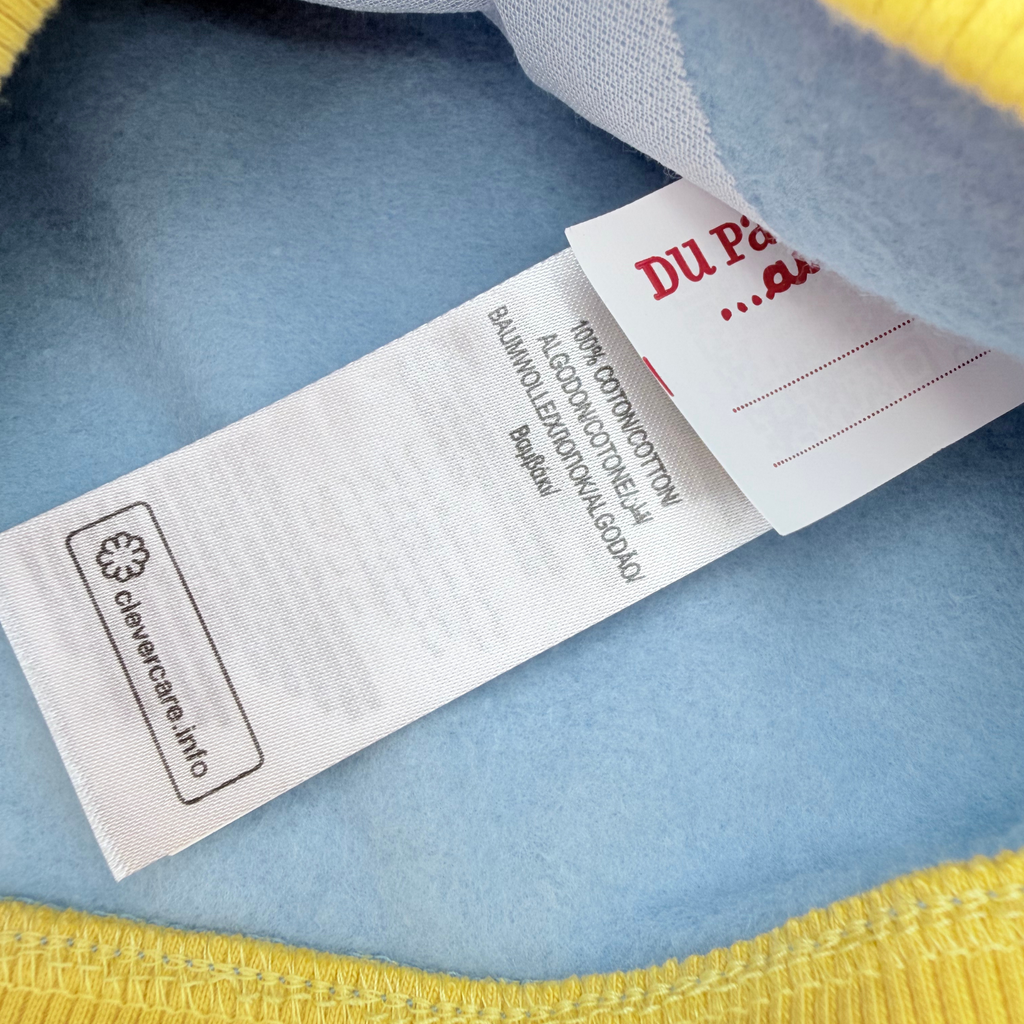 Gilet zippé bleu et jaune motif léopard - 6 mois