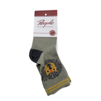Chaussettes kaki en coton bio motif lion - 17-18