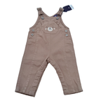 Salopette&nbsp;taupe à motif ourson - 6 mois